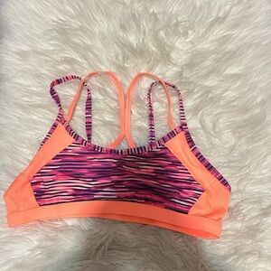 Orange & pink sports bra